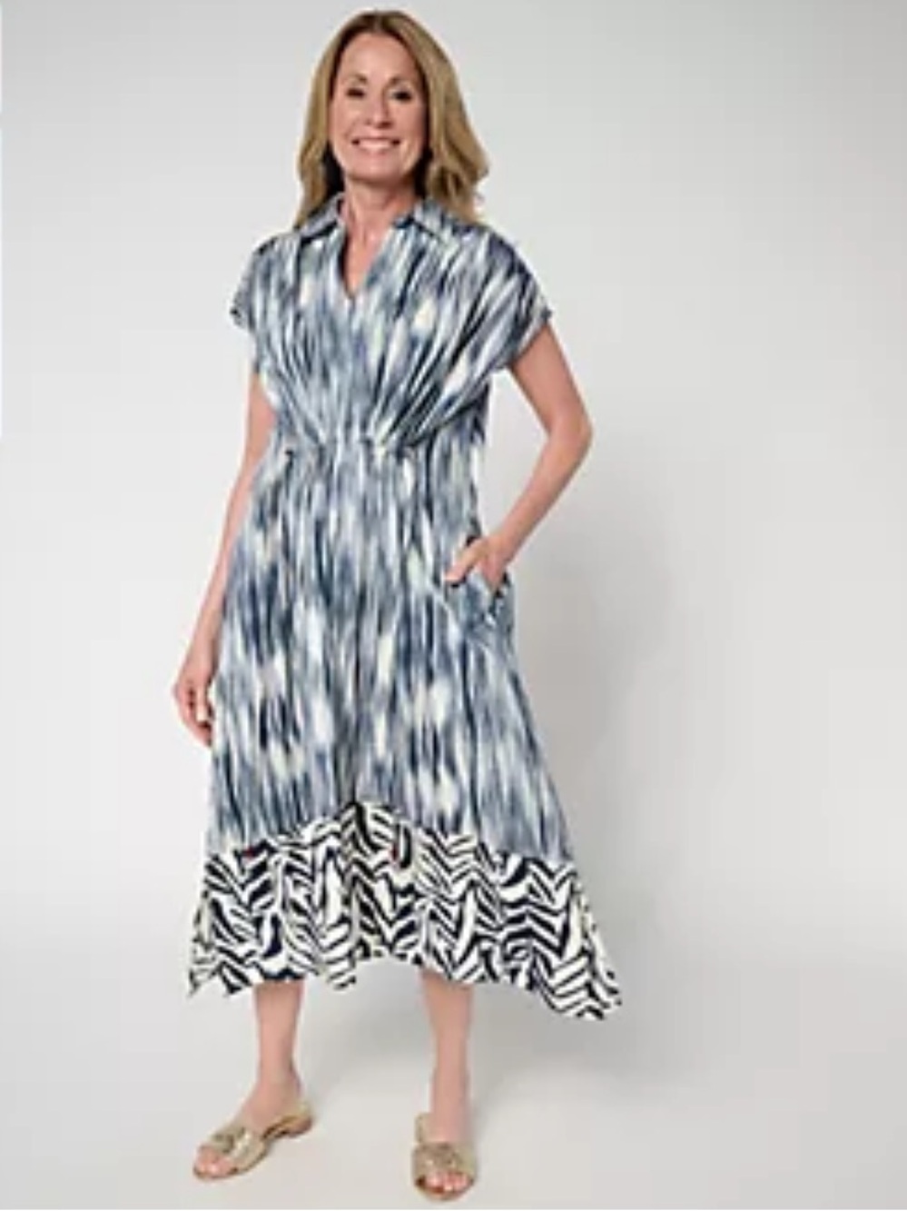 Carla Rockmore Collection Cinched Waist Shirtdress